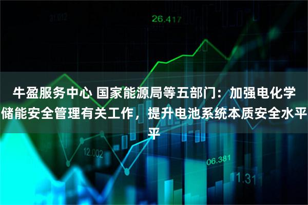牛盈服务中心 国家能源局等五部门：加强电化学储能安全管理有关工作，提升电池系统本质安全水平